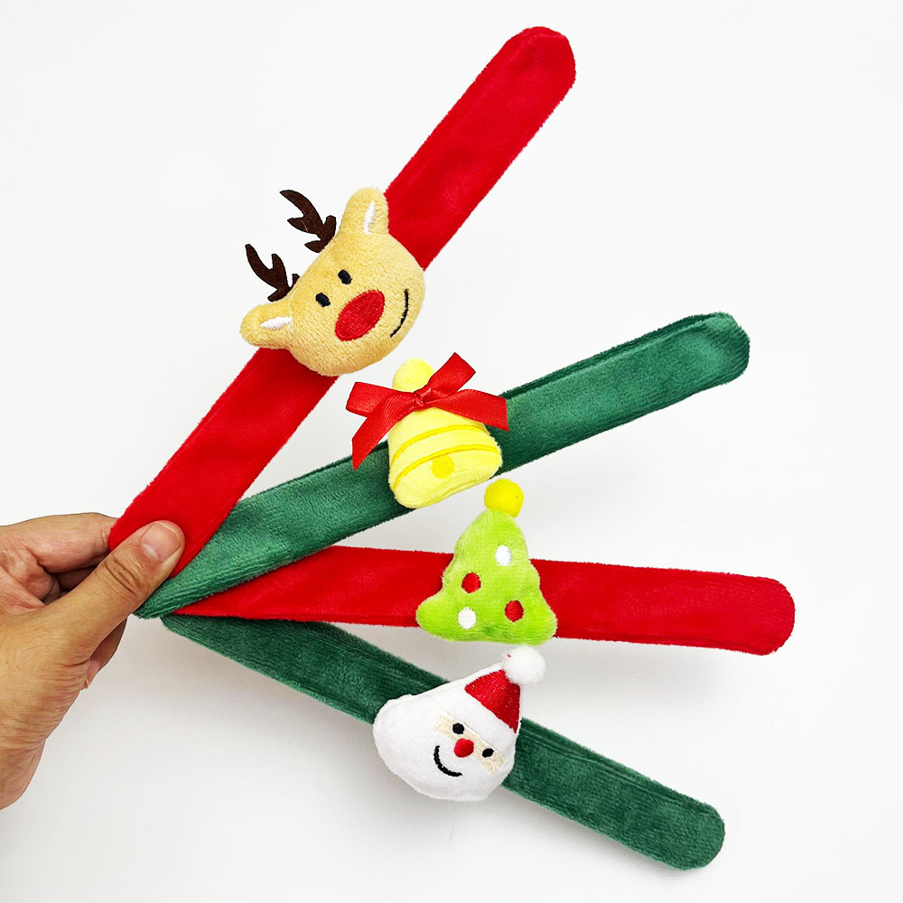 亚马逊圣诞节儿童手环啪啪圈节日气氛装饰小礼物手腕带拍拍圈玩具