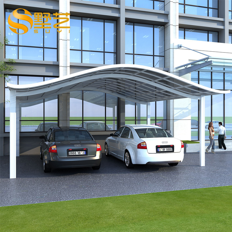 户外铝合金车棚停车棚 家用 别墅庭院汽车遮阳棚车库棚阳台遮雨棚