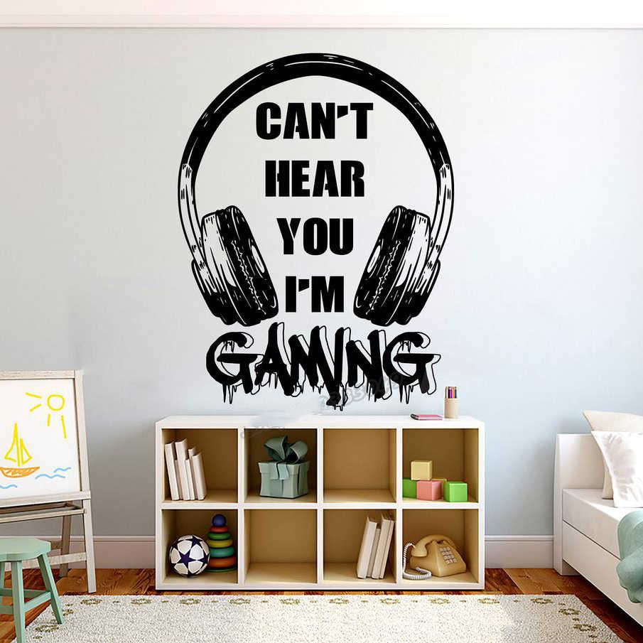 cant hear you im 耳机贴花wall decor跨境亚马
