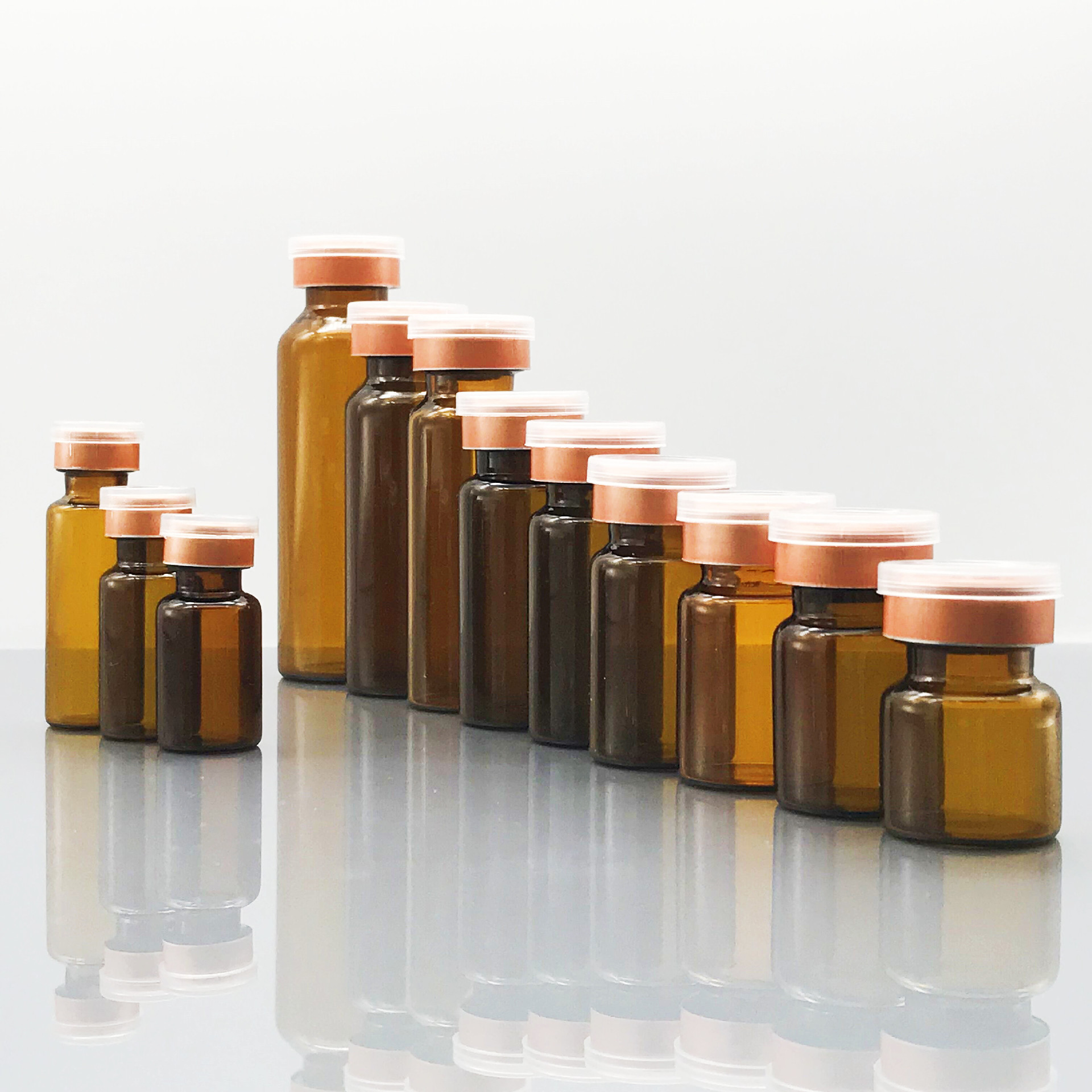 现货5ml茶色西林瓶 棕色冻干粉瓶 卡口原液瓶 10ml透明玻璃安瓶