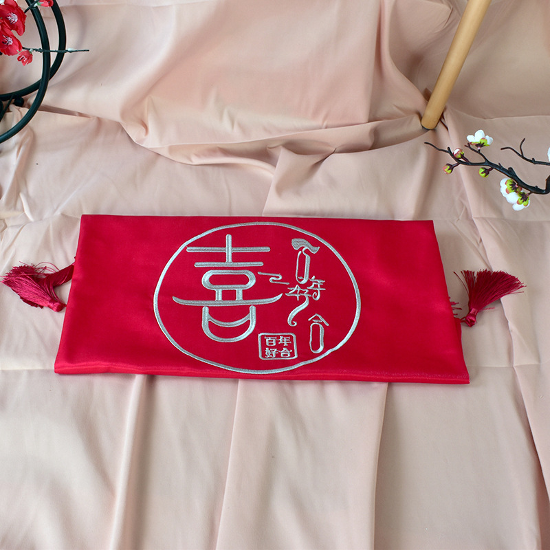 New Chinese Wedding Pray Cushion Embroidery Festive Kowtow Tea Ceremony Mat Chinese Style Wedding Hassock Manufacturer