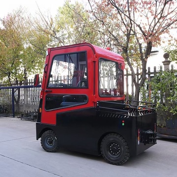 电动牵引车平板搬运车电动拖车拉货车间转运电瓶牵引头同轨迹挂车