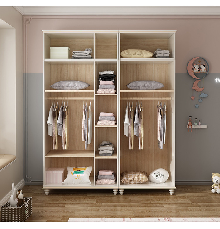 现代简约家用儿童衣橱卧室储物柜收纳简易柜子二门三门衣柜小户型