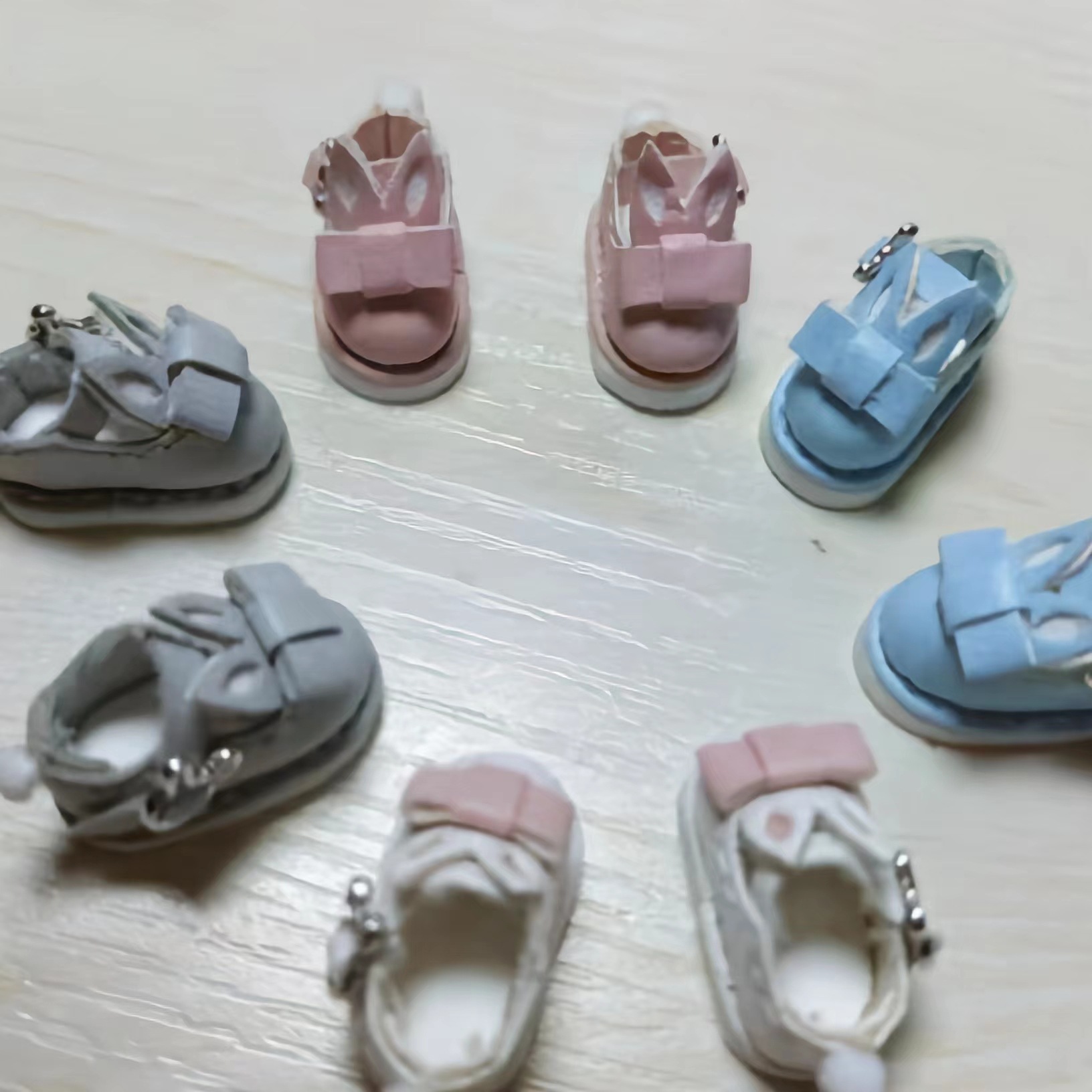 新品12分bjd娃娃鞋ob11娃衣配件百搭小兔兔鞋手工迷你鞋子-阿里巴巴