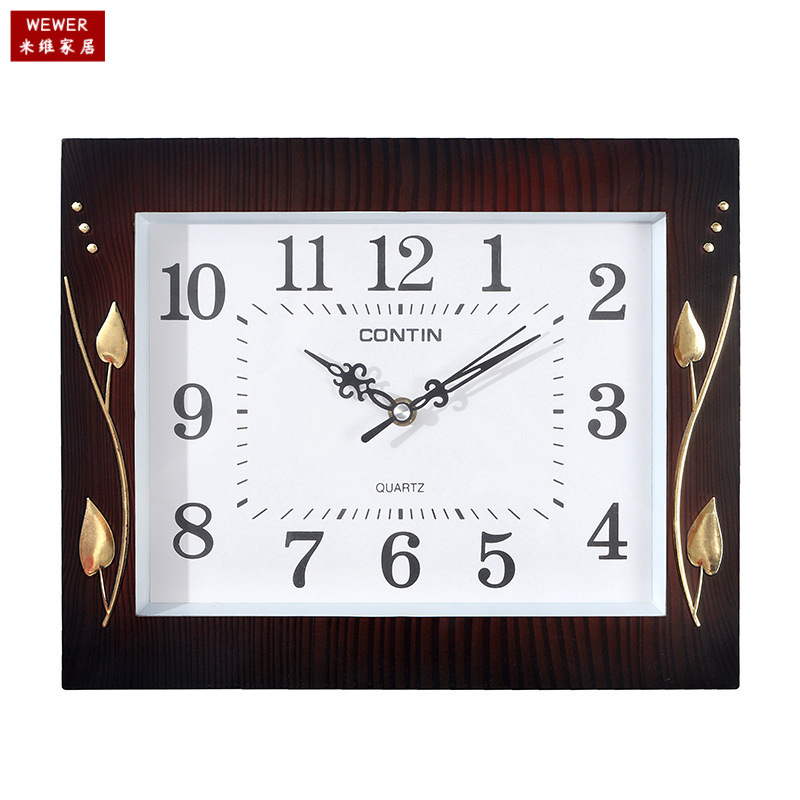 Kangtian New Home Fashion High-End Wall Clock Living Room Punch-Free European Entry Lux Clock Wall-Mounted Factory Wholesale