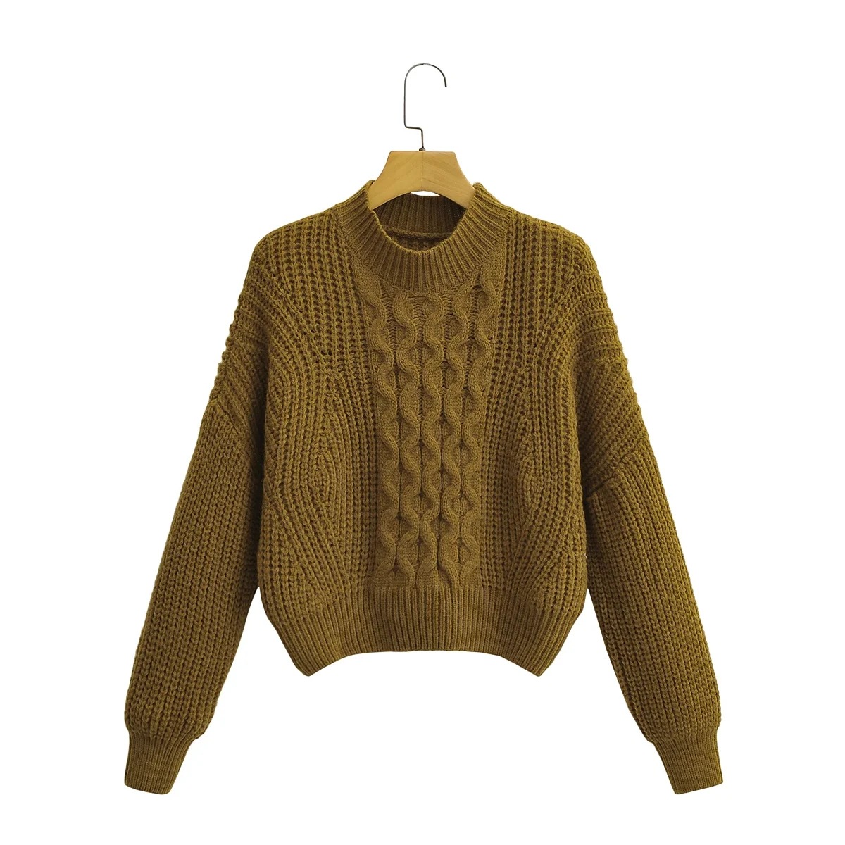 麻花毛衣女装图片