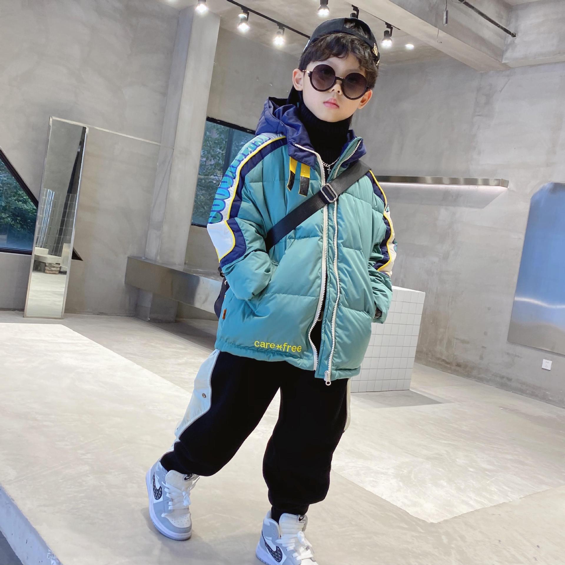 包邮男童棉衣2021新款洋气加厚棉袄男孩秋冬装中大童中长款童装外