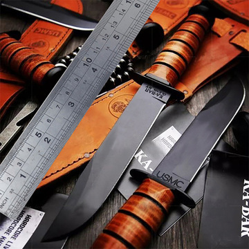 跨境荒野求生刀户外刀防身军刀小直刀军工刀多功能登山探险工具刀