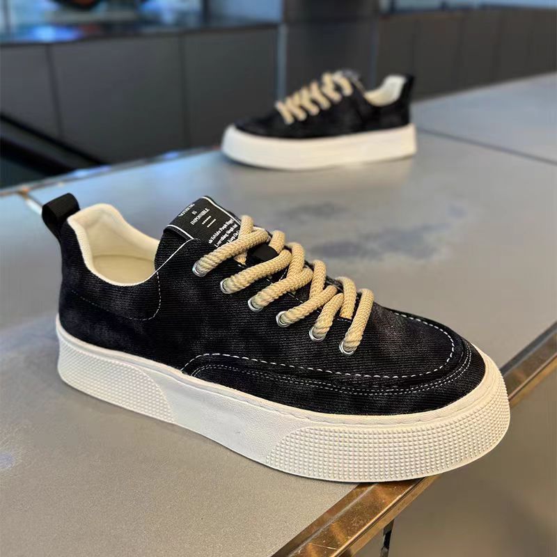 Men's Shoes 2024 Spring New Casual Canvas Shoes Men's Breathable Soft Bottom Trendy Comfortable Fashion Sports Men's Board Shoes