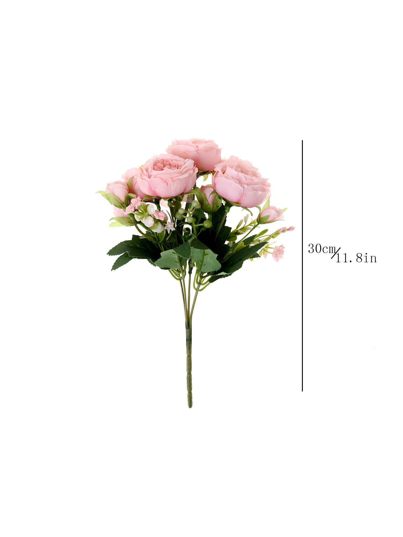 Simulation Bundled Flower Wedding Rose Bouquet Wholesale Simulation Flower Restaurant Decoration Simulation 30cm5 Head Persian Rose