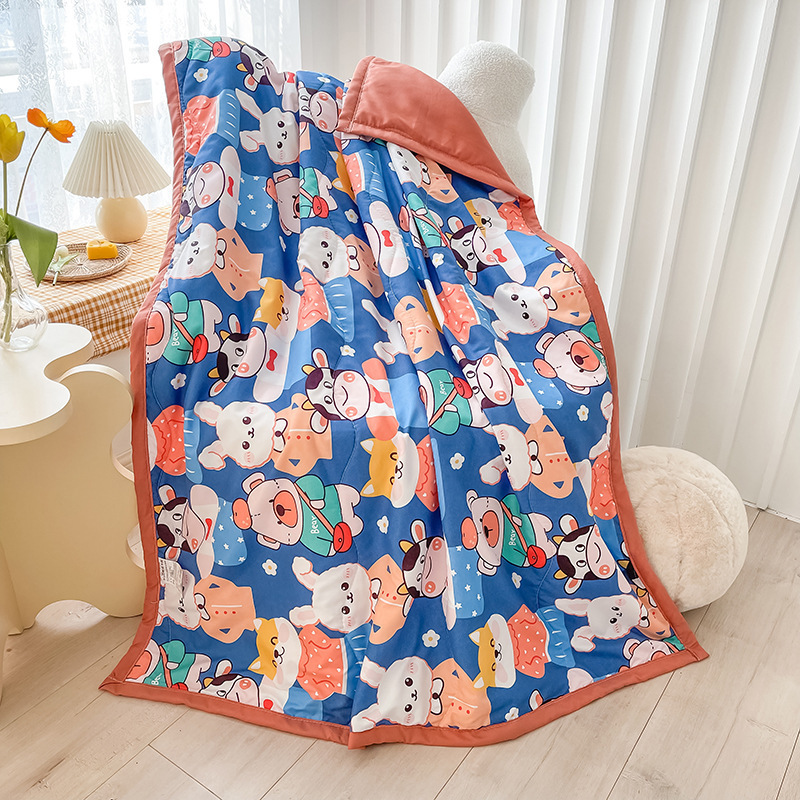 New Children's Summer Quilt Airable Cover Kindergarten Lunch Break Blanket Single Summer Cool Is Baby Quilt Cartoon Gift Thin Duvet