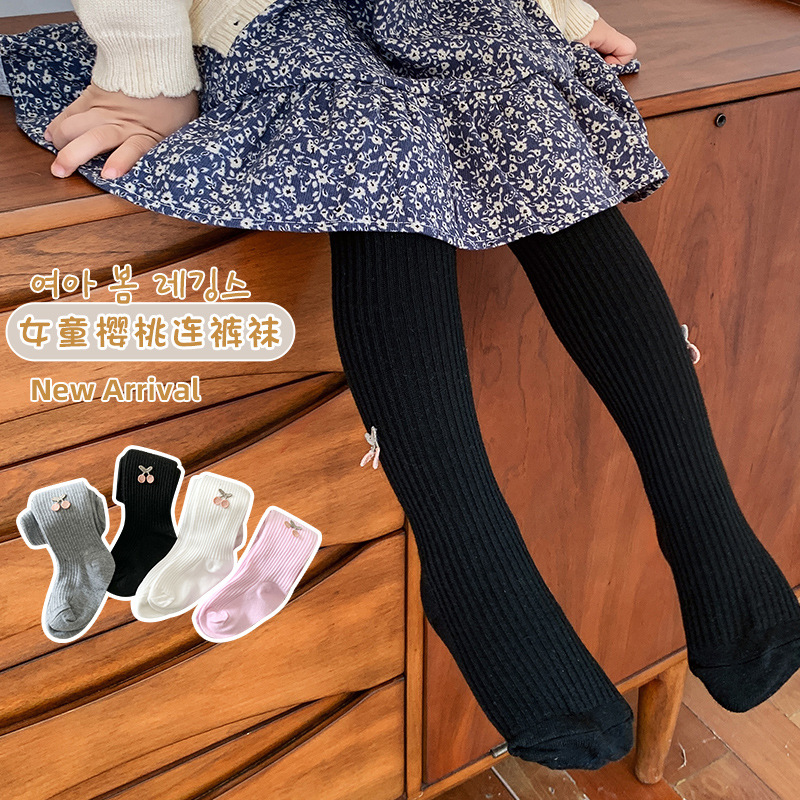 婴幼儿打底裤袜 大pp春秋新款 女宝宝大屁股樱桃棉儿童连裤1袜3岁