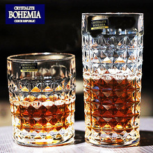 捷克BOHEMIA进口水晶玻璃杯威士忌杯啤酒杯果汁杯饮料牛奶水杯子