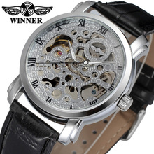 T-WINNER胜利者手表  银色手表镂空罗马数字自动机械表金色表