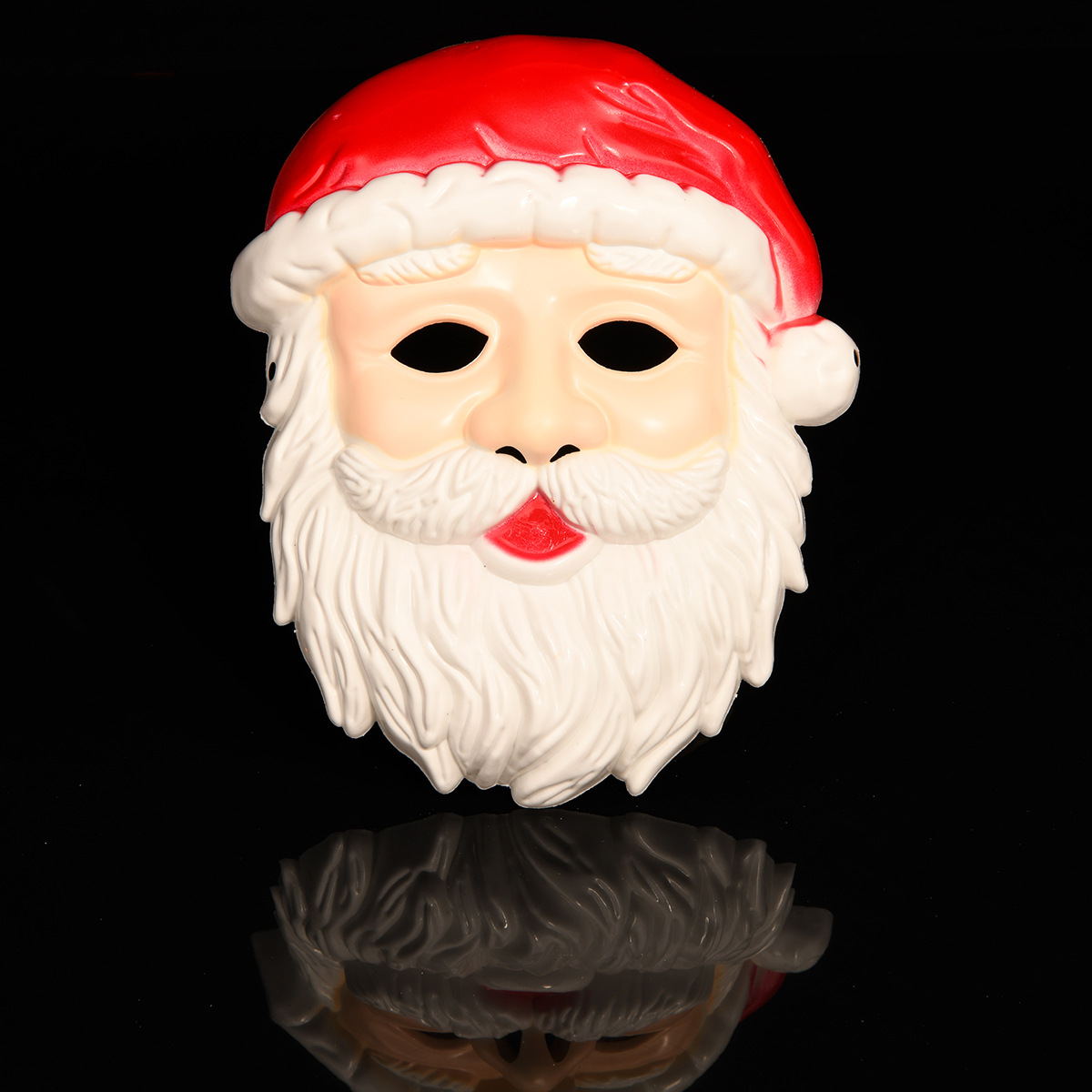 圣诞老人面具塑料卡通塑料圣诞节面具圣诞老人道具圣诞节装饰面具
