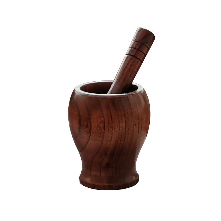 实木捣蒜罐子蒜缸家用蒜泥器蒜臼老式捣碎捣药研磨器手动酸枣木制