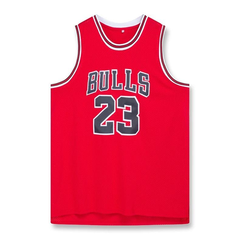 现货代发绣花nba篮球服公牛队服乔丹复古球衣运动背心亚马逊热销