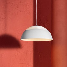 北欧丹麦设计师创意灯饰客厅餐厅办公室圆形单头白色复古锅盖吊灯