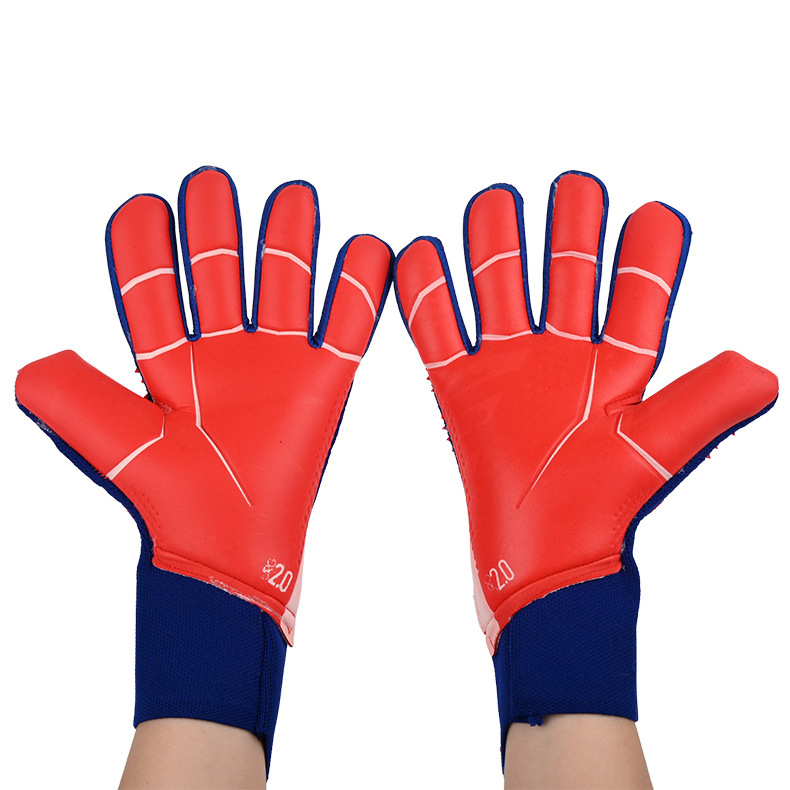 Football Gloves Protective Finger Latex Anti-Collision Door Handle Gloves Sweat-Absorbent Breathable Adult Football Goalkeeper Gloves