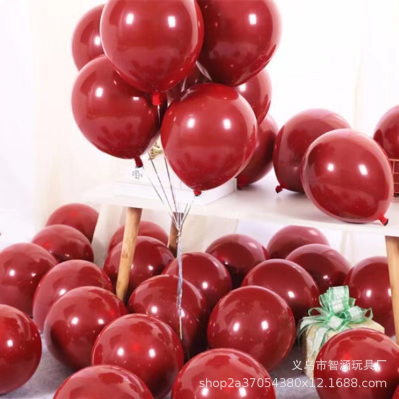 Internet Celebrity Double-Layer Pomegranate Red Balloon Wedding Room Floating Empty Wedding Room Decoration Valentine‘s Day Proposal Declaration Creative