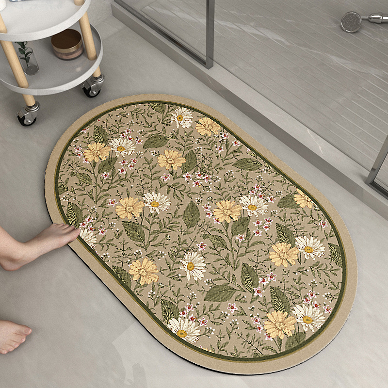 Bathroom Absorbent Diatom Ooze Floor Mat Bathroom Door Non-Slip Mat Bathroom Toilet Carpet Bathroom Door Mat