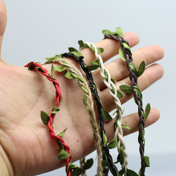 装饰树叶藤条绳子森林系彩色麻绳装饰墙手工编织创意手工diy材料