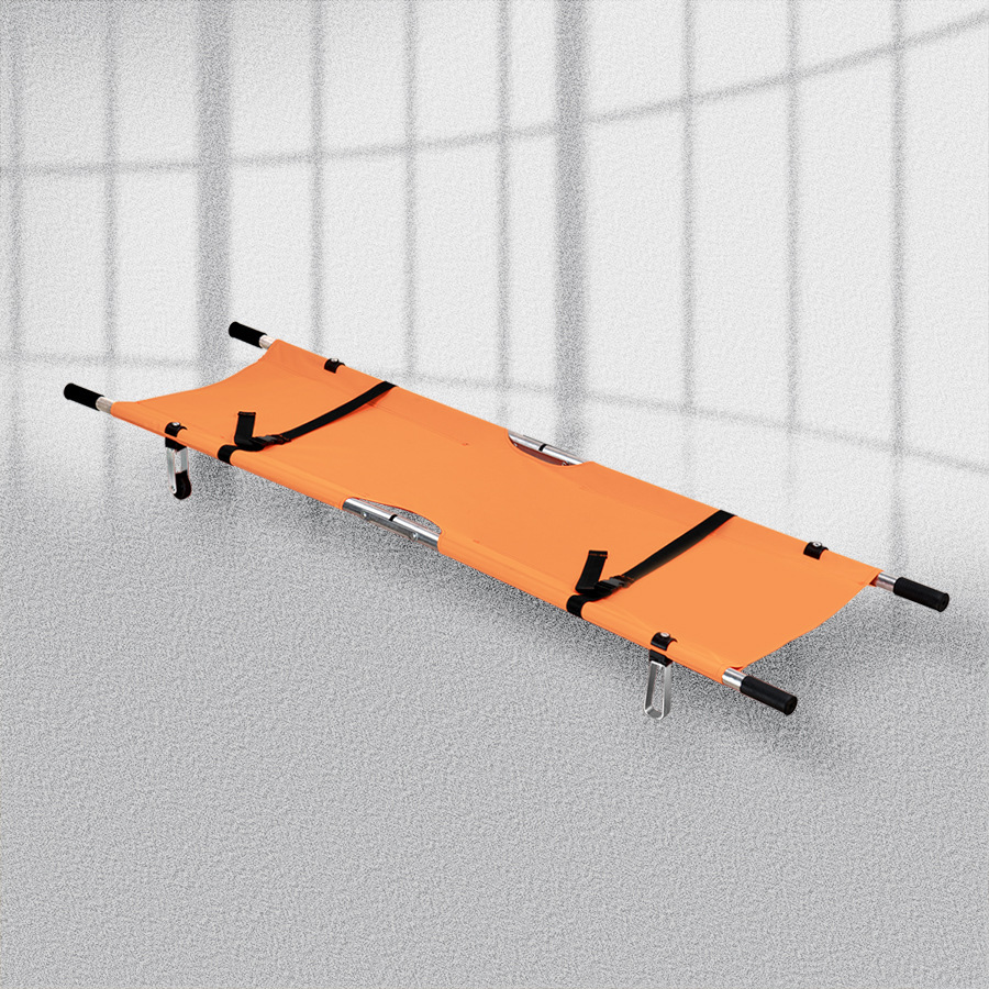 户外应急救援单人折叠担架蓝色牛津布简易担架消防救援急救担架