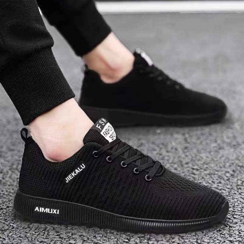 2022 New Men's Shoes Spring Breathable Soft Bottom Shoes Men's All-Match Fashion Lightweight Trendy Casual Sports Mesh Shoes