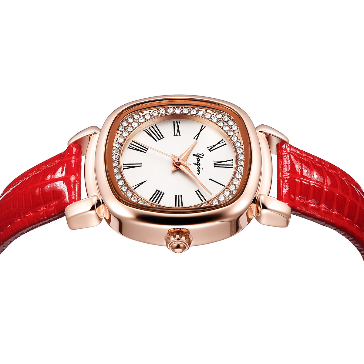 新品yaqin雅琴时装表方形复古石英女士手表7333 一件代发