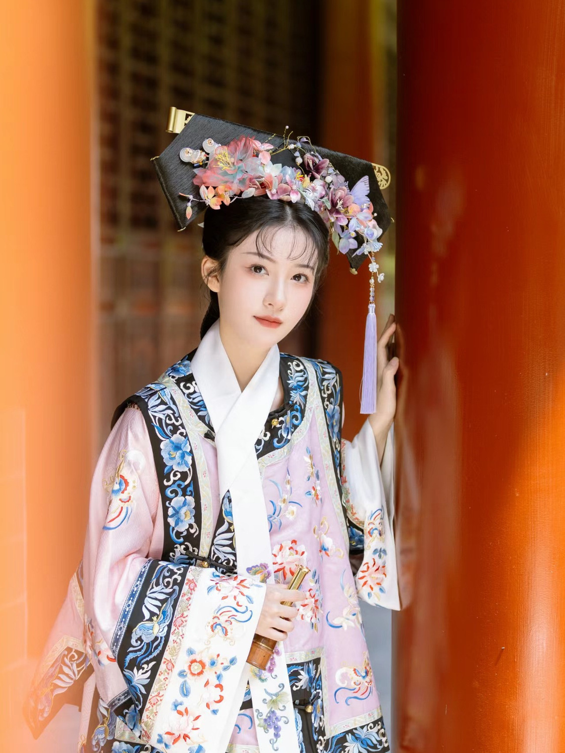 清宫服装古董衣贵妃装旗服女古装清朝满族故宫两件套格格旗装吉服