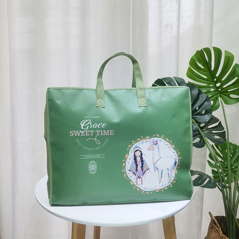 牛奶绒家纺四件套保暖套件沙发垫包装袋 无纺布手礼品提袋子现货