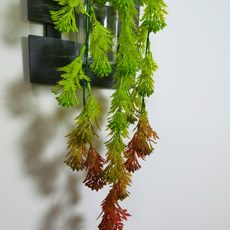 厂家现货批发仿真藤条铁指兰壁挂植物假叶条装饰喷色配墙材植物
