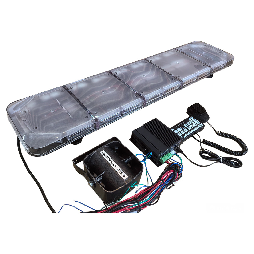 大功率超薄智能灯控一体化LED长排警示灯防水爆闪耐用车载