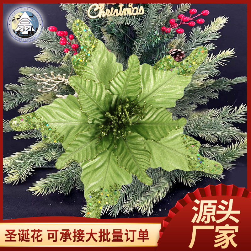 Cross-Border Three-Dimensional Simulation Christmas Flower New Anemone DIY Christmas Tree Ornamental Flower