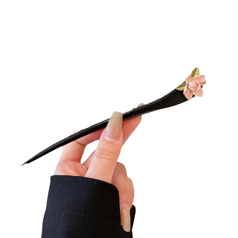 Ancient Style Magnolia Tassel Hairpin New Chinese Style Temperament Back Head Plate Hairpin National Style Simple Elegant Step Shake Hair Accessories