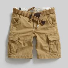 T重磅美式复古工装短裤夏季男士1多袋裤宽松休闲五分裤中裤大码