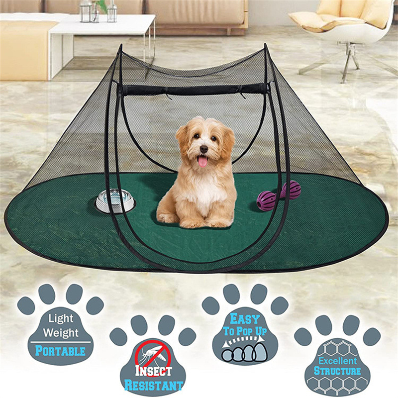 Cross-Border Supply One Piece Dropshipping Outdoor Foldable Pet Mosquito Net Household Breathable Anti-Bite Tent Cat Nest Mosquito Net