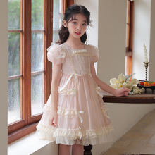 女童连衣裙夏装儿童公主裙洋装洛丽塔裙子2024新款钢琴礼服演出服