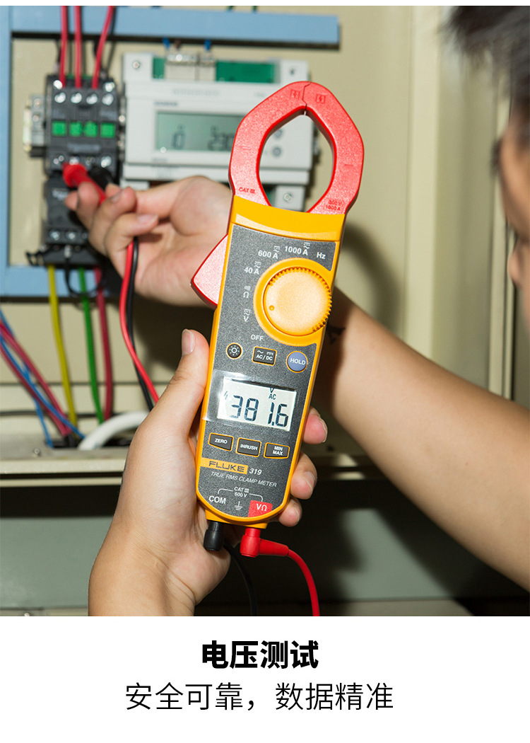 福禄克钳形表fluke319 fluke317数字高精度万用表 交直流钳形表