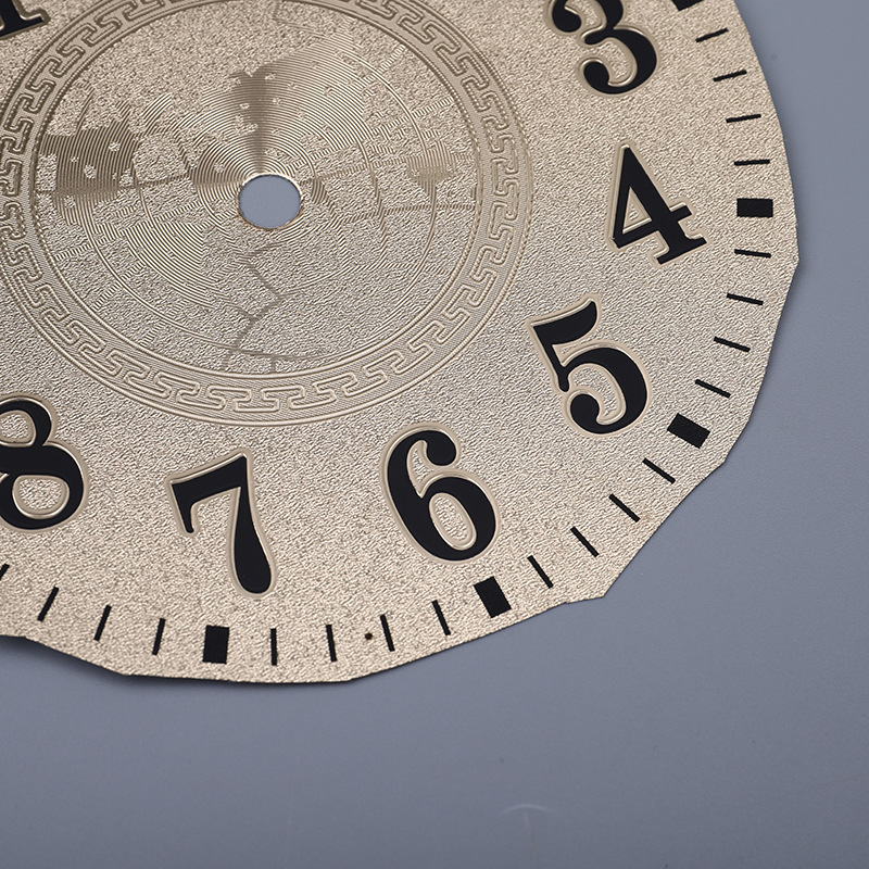 方形圆形数字刻度金属钟表标铝丝印刻度时间表钟表盘印刷logo