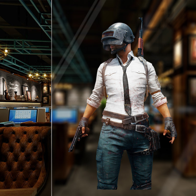 绝地求生异形海报吃鸡贴纸刺激战场自粘壁画墙贴纸网吧宿舍装饰画