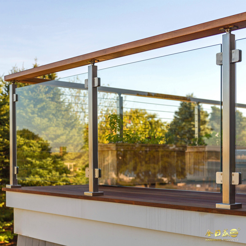 钢化玻璃楼梯扶手简约现代栏杆阳台护栏室内外不锈钢立柱方管围栏