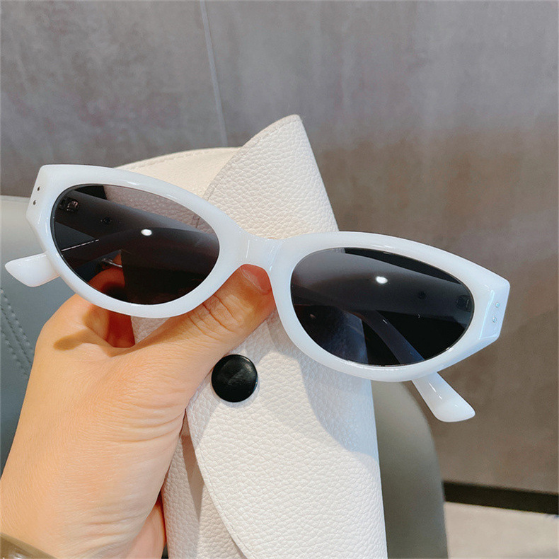 猫眼墨镜女偏光新款高级感潮窄框太阳镜男防晒防紫外线rococ眼镜