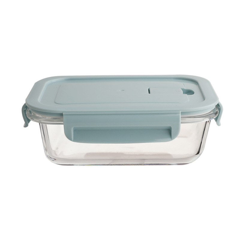 Glass Bowl Household Large Capacity Glass Lunch Box Office Lunch Box Sealed Fresh-Keeping Box with Rice