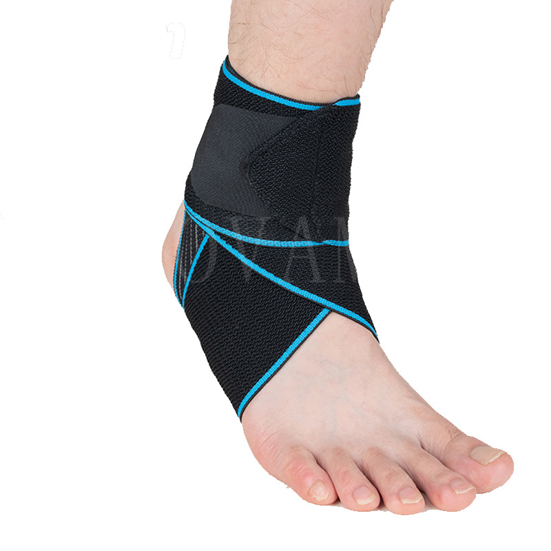 跨境运动护踝绷带缠绕绑带篮球足球跑步护脚踝扭伤硅胶防滑护脚腕