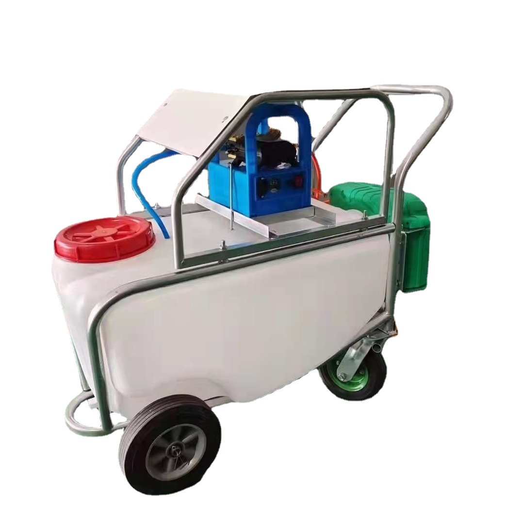 手推车式防疫消毒机电动喷雾器图片视频医院物业超市大棚用批发