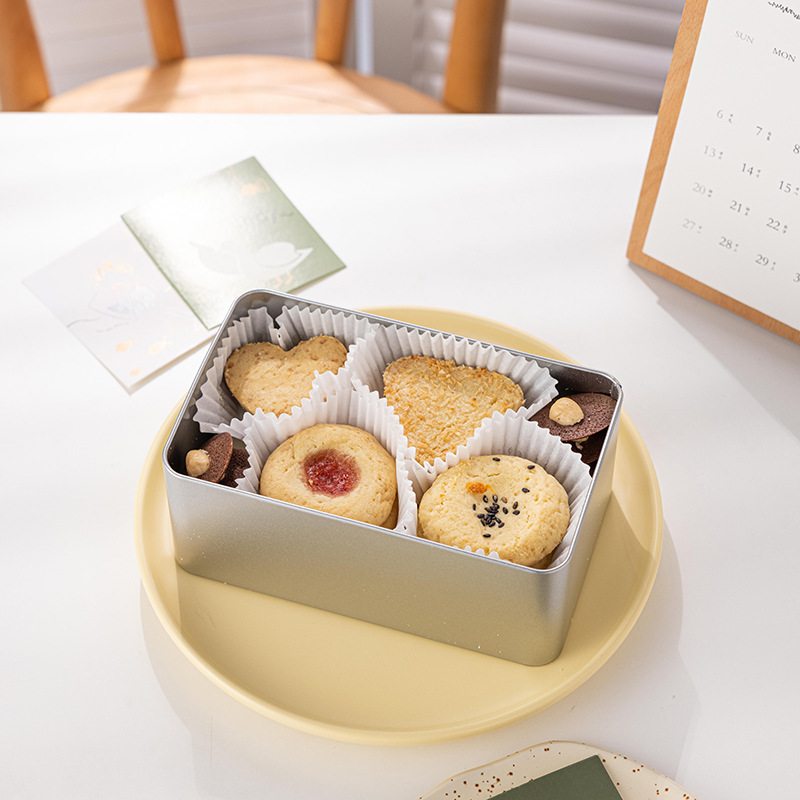 饼干盒包装盒子铁盒曲奇方形家用收纳糖盒糖果奶枣礼品空盒大号