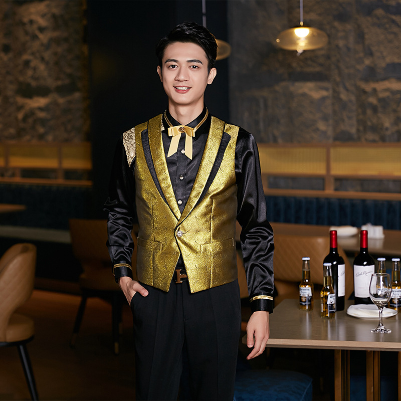 龙丽儿夜场dj酒吧ktv工作服秋冬装会所工服马甲衬衫夜总会少爷服