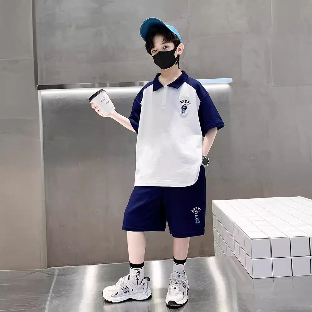 男童夏装套装2024新款儿童装夏季薄款男孩中大童夏款运动polo衫潮