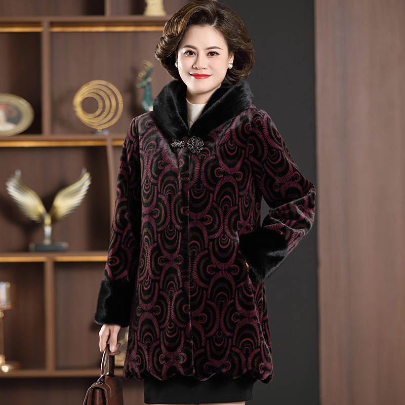 2023新款加厚加棉羊羔毛绒环保皮草外套女秋冬季棉服毛毛大衣时尚2023